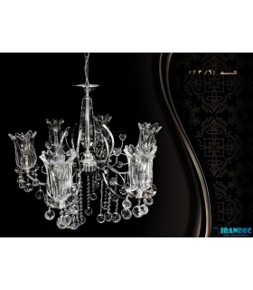 لوستر طاووس حبابی - نقره ای-کد 123-6