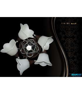 لوسترسقفی 5 شعله روناک مدل ناقوس